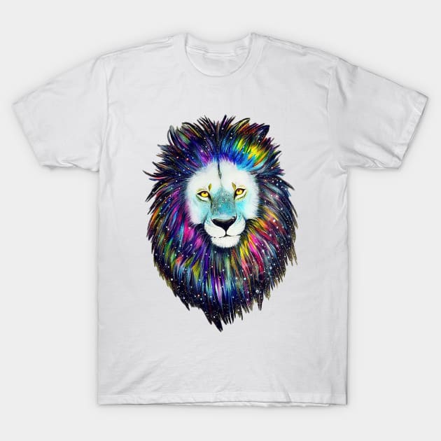 Colorful Lion T-Shirt by JuicypeachXx
